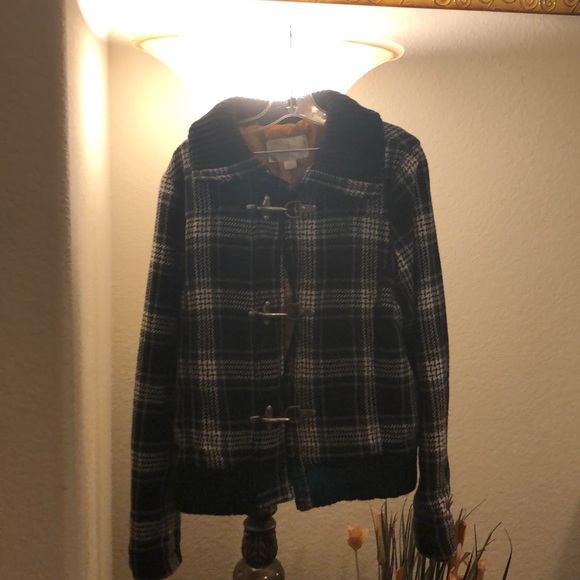 Xhilaration Plaid Double Closure Letterman Style - Picture 2 of 8